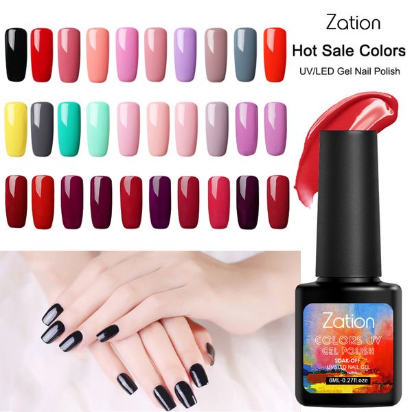 

zation ordinary 52 colors nails gel varnish semi-permanent uv gel nail polish gellak nails lacquer decorations manicure, Red;pink