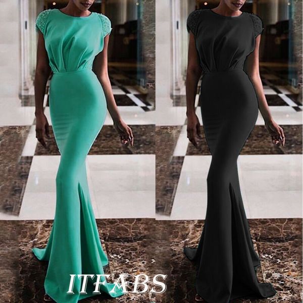 

retro vintage women maxi dress vestidos formal wedding bridesmaid evening long party dress prom ball gown girls plus size, Black;gray