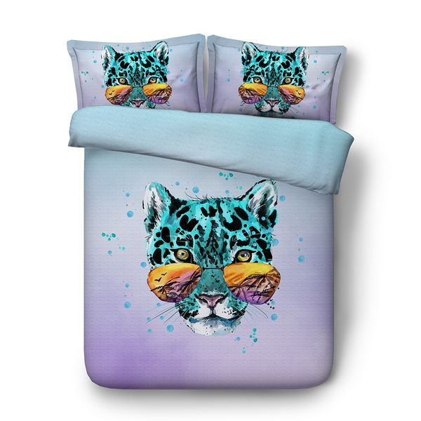 3d Leopard Bedding Cover Wildlife Duvet Cover Sets Teens Boys