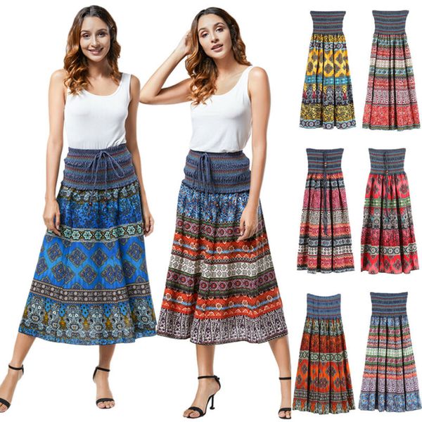 

women's boho print off shoulder midi dress/swing sundress summer casual party, Black;gray