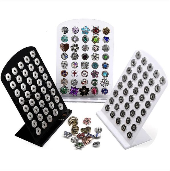 

noosa acrylic snap button stands display detachable set 18mm snap button jewelry for 40pcs snap button display holder, Black