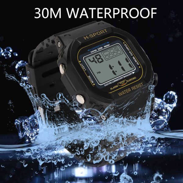 

men wrist watch analog sport led waterproof watch relogio digital esportivo sports watches, Slivery;brown