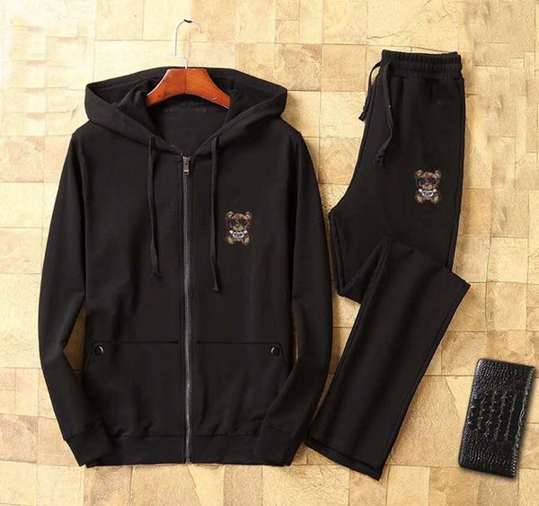 

fall 2020 new men's designer hoodie fashion trend suit long sleeve slim casual sports men's brand suit, Gray