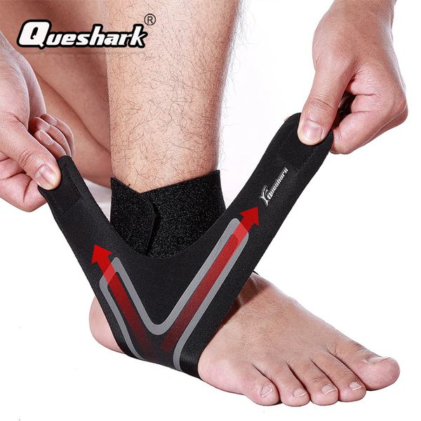 

1pc compression basketball ankle protectors anti sprain outdoor football ankle brace supports straps bandage wrap foot safety, Blue;black