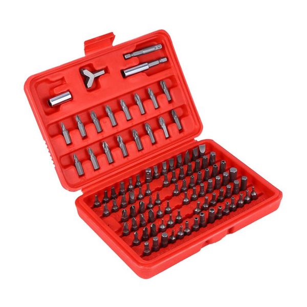 

100pcs chrome security bit tool set torx hex drill star spanner screw driver tri-wing spanner hex fasteners screwdriver bit