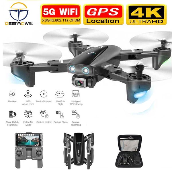 

gps rc drone with camera 5g rc quadcopter drones hd 4k wifi fpv foldable off-point flying ps video dron helicopter toy