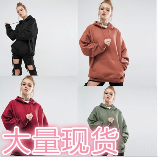 

rupzh нового потерять сплошной цвет спорт с капюшоном битого рукава женщины нового свободным сплошным цветом спортивного капюшоном летучей м, Black