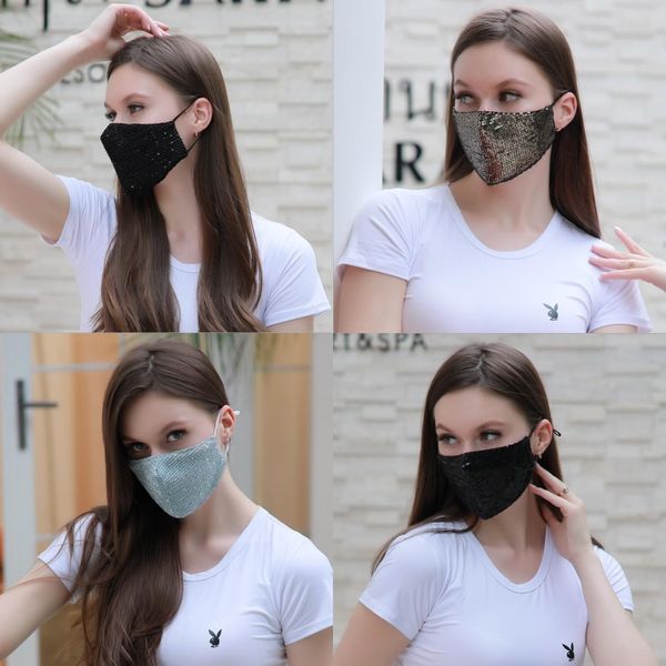 

luminous face mask halloween skeleton party masks anti dust teeth glow mouth mask dark in night skull masquerade masks cosplay gga3514-1#994, Black