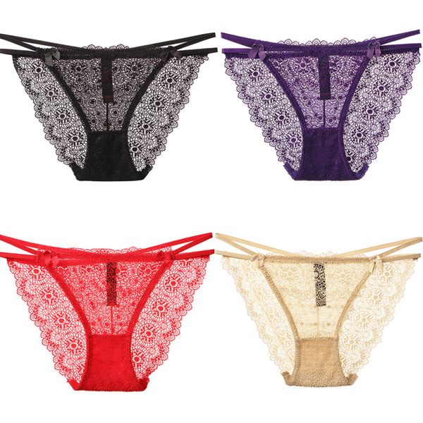 

ladies lace underwear lingerie woman soft plus size low rise panties briefs transparent xxl xl thongs boy shorts, Black;pink