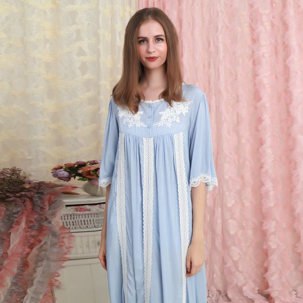 

cotton nightgown summer sleepwear woman long dress nightgowns ladies loose long nightdress, Black;red
