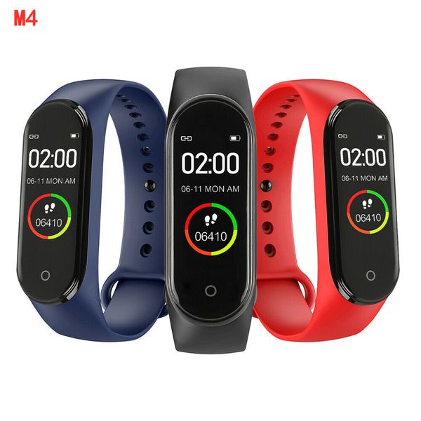 M4 Smart Wristbands 4 Fitness Tracker Relógio Esporte Pulseira Coração Pressão Smartband Monitor de Smartband Monitor