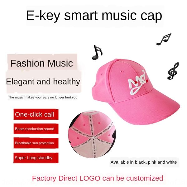 

new wireless bluetooth music cap one-click intelligent new wireless bone conduction call voice listening bone conduction, Blue;gray