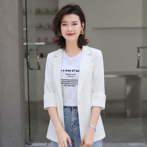 

tnit2 малый костюм 2020 ранняя весна пальто бизнес износ вскользь дела темперамент моды интернет знаменитости женщин коротких женщин все-мат, White;black