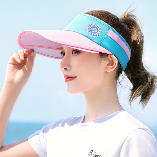 

summer sun ladies empty big brim summer sun hat korean ins retractable pull plate uv-proof outdoor travel beach hat korean ins, Blue;gray
