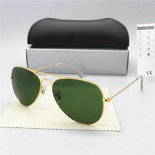 

premium large classic matte metal aviator sunglasses with green tinted glass lens premium larges classic matte metal aviator