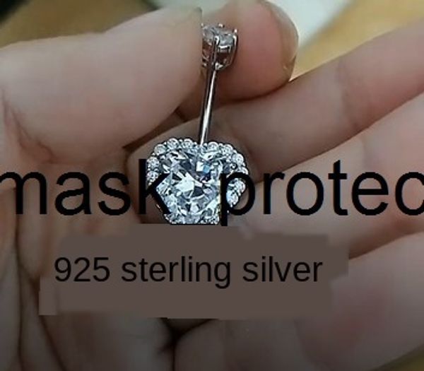 

special price new 925 sterling silver anti-allergy ring women's navel stud earrings