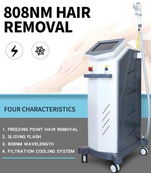 

pro laser permanent hair removal 808nm diode laser machine soprano hair removal facial back bikini beauty hair removal device, Black
