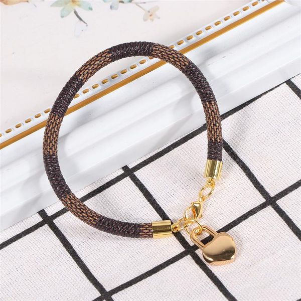 

loving heart bracelet fashionable stripes bracelet mini hanging jewelry for woman (brown, Golden;silver