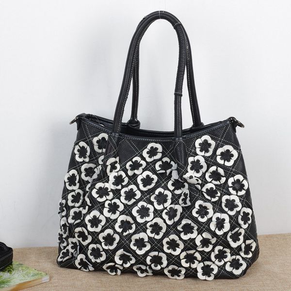 

luxury 3d flower handbags women shoulder bag designer 2020 ladies fashion tote hand bag for women genuine leather cross body bags handbag