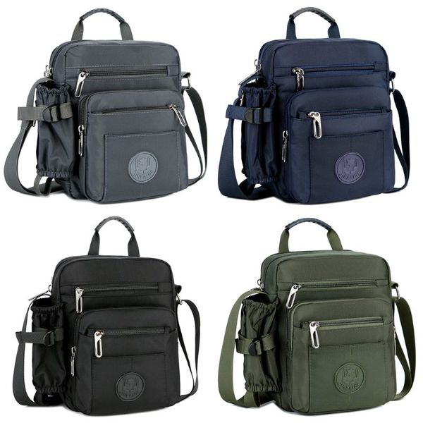 

men shoulder bag front pockets bottle strap crossbody pack portfolio work trip lx9f