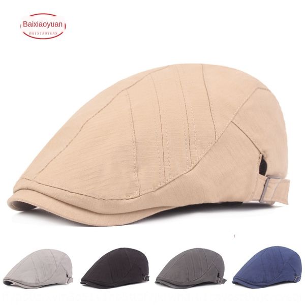 

forward cap japanese and korean beret cap simple rest beret literary youth hat men's and women's fashion hat, Blue;gray