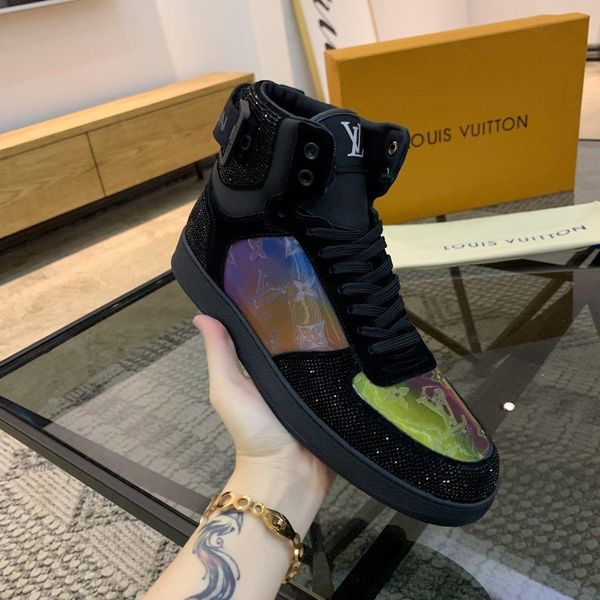 

new fashionable high-men's shoes casual comfortable sports men's shoes high-end business work travel men's shoes zapatos, Black