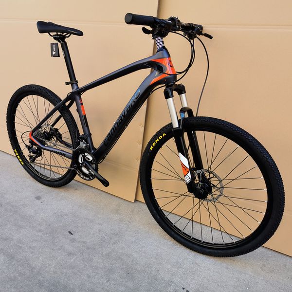 

carbon fiber mountain bike 26-inch 27.5-inch shock absorption lock front fork climbing hydraulic double disc brake mountain bike