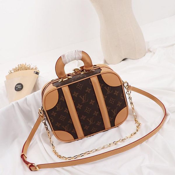 

vintage fashion women bag leather crossbody handbags designer luxury zipper handle tote chain trend shoulder bags sale with origin box