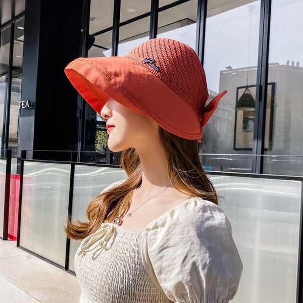 

female korean fashion fisherman thin female breathable shade all-match empty fisherman sun hat sun hat, Blue;gray