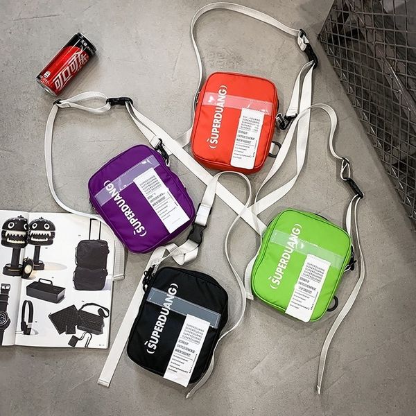 

shoulder bag mens small bag satchel harajuku brand mens and womens disco bag hip hop port wind street slung mobile
