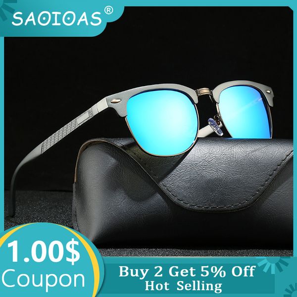 

polarized sunglasses men women aluminum magnesium eye sun glasses women semi rimless classic men sunglasses uv400, White;black