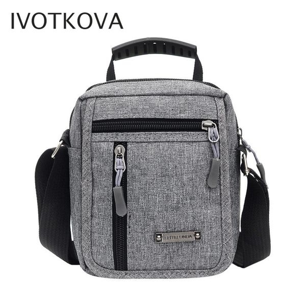 

ivotkova men bag causal small messenger bag for men light 2 layers cross body handbags black blue gray drop shopping