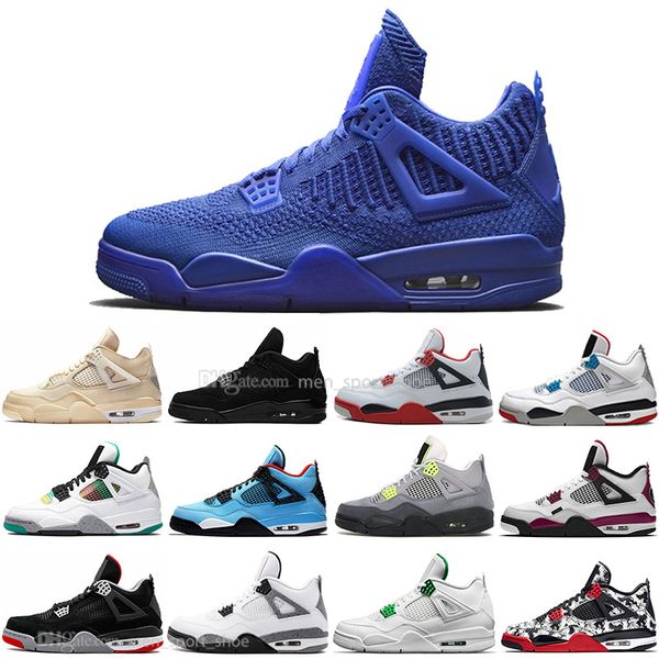 

2020 sail 4 4s black cat white cement what the bred mens basketball shoes cactus jack rasta pure money men women sports sneakers