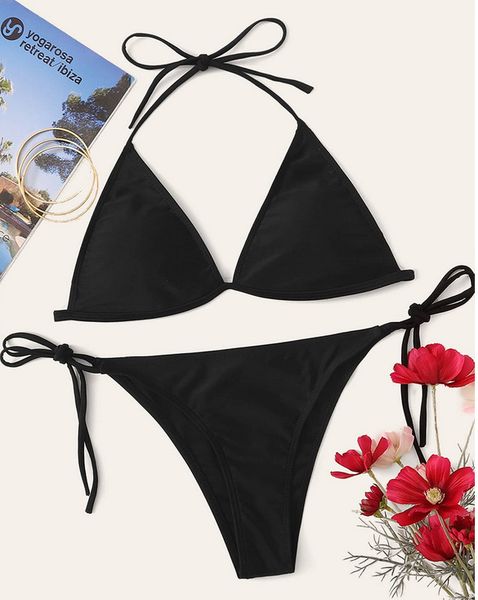 

new 2020 swimsuit split bikini, White;black