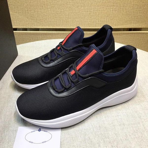 

fashion mesh and neoprene sneakers men 's shoes autumn and winter lightweight vintage shoes lace -up casual men sports shoes zapatilla, Black