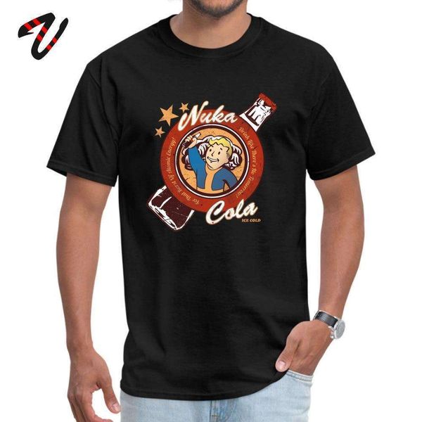 

Fallout vault T-shirt men drink cola 100% cotton mens tshirts luxury Short Sleeve T shirt high quality slim fit tees game
