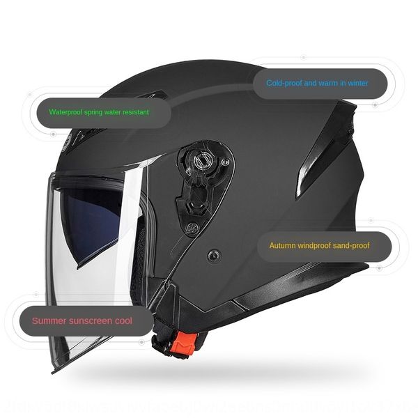 

dsljv herbiker motorcycle motorcycle electric vehicle riding helmet electric vehicle double mirror universal anti-fog breathable autumn and
