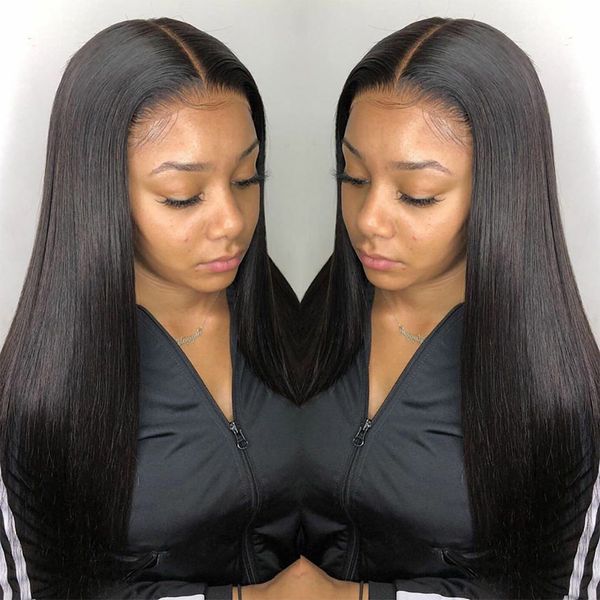 

gossip full lace human hair wigs with pre plucked baby hair brazilian straight human hair wigs for women black wig remy lace wig