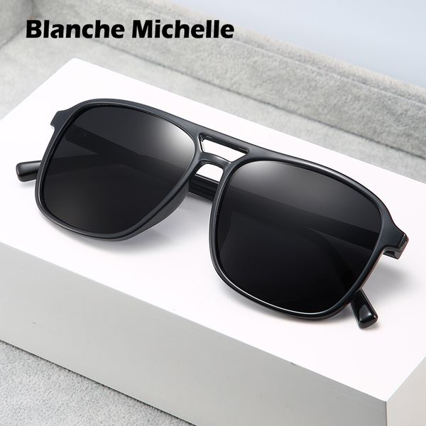 

sunglasses men women polarized uv400 driving sun glasses tr90 square vintage sunglass mens 2020 oculos with box, White;black