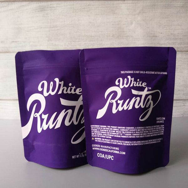 

2020 новые white runtz cookies california майларовый bag 35g фиолетовый zipper сухой травы упаковка встаньте мешок с наклейкой этикетки dhl