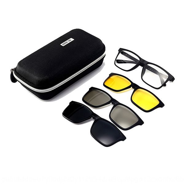 

traveller trendy square tr90 frame metal hinge leg polarized glasses sun glasses with 3d night vision clip 2268