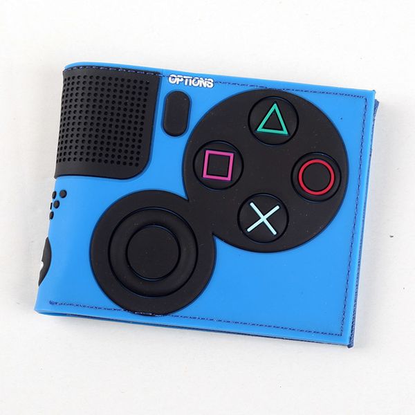 

game handle playstation wallet 3d touch and super cool men wallets pvc purse bi-fold, Red;black