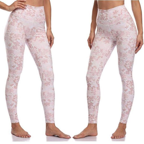 

yoga outfits 2021 fashion sports pants for lady floral print splicing soft comfy workout stretch trousers elastic fitness leggings, White;red