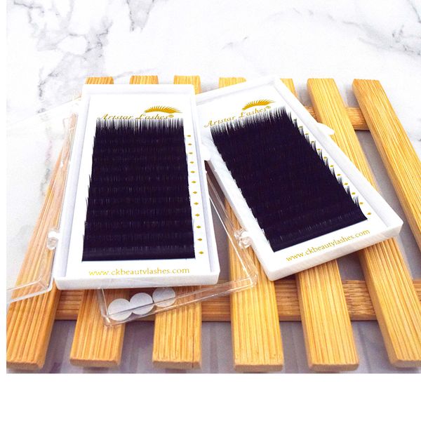 

12rows individual eyelash extension hand made super soft l/l+ curl glue eyelashes