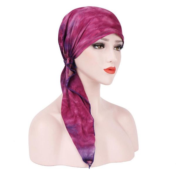 

soft ruffle head scarf women chemo hat silk neck ring turban head bandana scarf muslim women neckerchief d3, Black