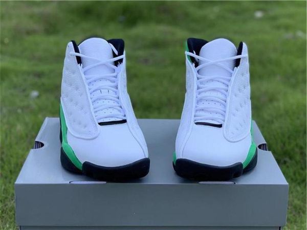 

2020 release 13 lucky green men basketball shoes white black 3m reflective 13s db6537 -113 real carbon fiber athletic sneakers size 40 -47