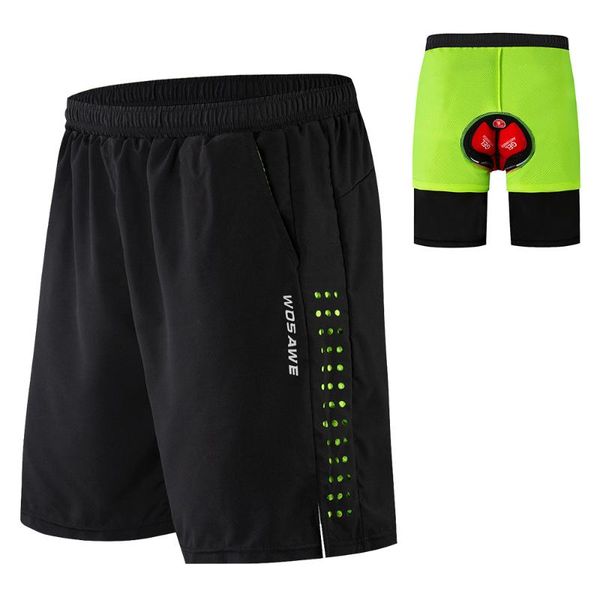 

men bike short with 3d gel padding and mesh lining breathable quick dry loose-fit bicycle shorts cycling running summer shorts