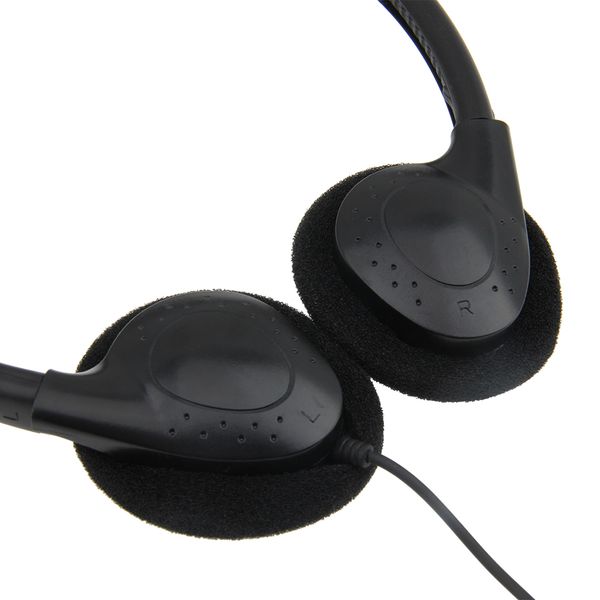 

sell wired headphone stereo music noise cancelling headset without mic for computer cell phone