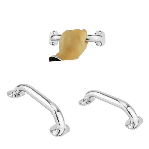 

3pcs boat handrail grab handle - 12inch/300mm - transom door cabinet hatch - marine 316 stainless steel