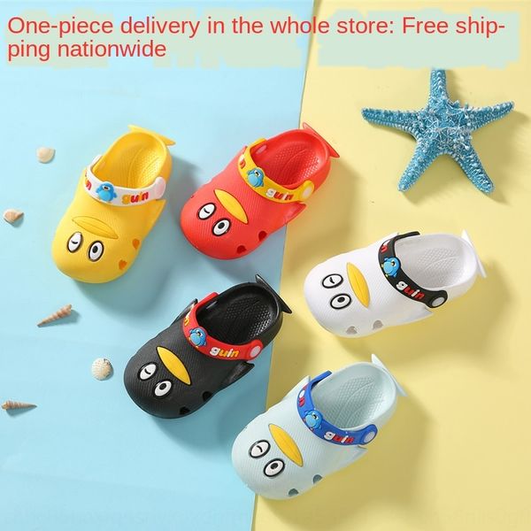 

cave boys and girls anti-skid soft sandals children's shoes children's shoes bottom baby home baotou garden sandals, Black;red